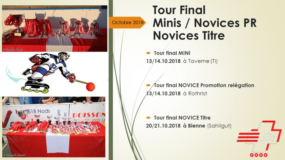Dates et Lieux Tour Final Minis et Novices