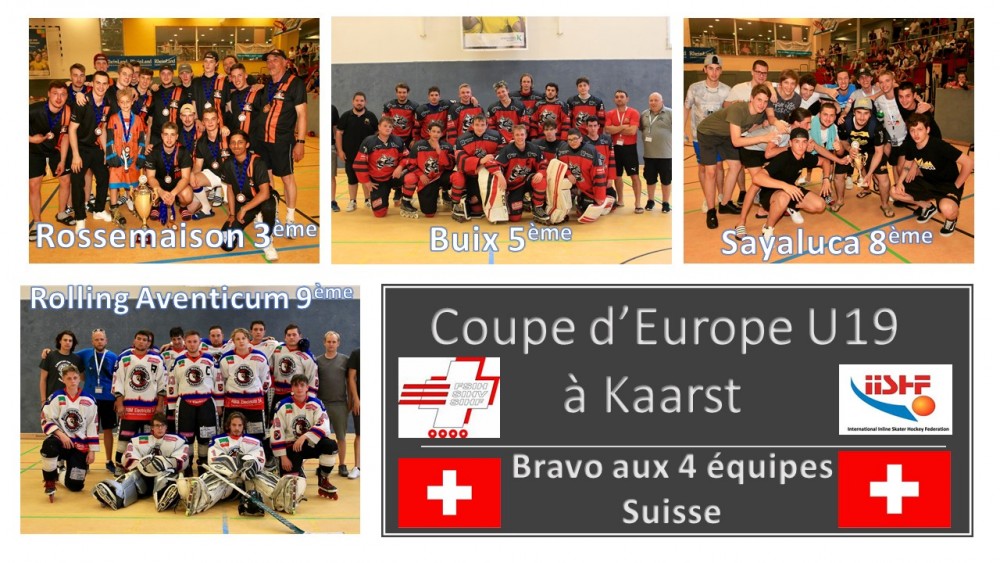 Coupe d'Europe U19 à Kaarst : Bravo aux 4 équipes Suisse