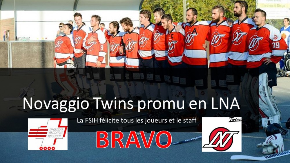 Novaggio Twins Promu en LNA  et Champion Suisse LNB