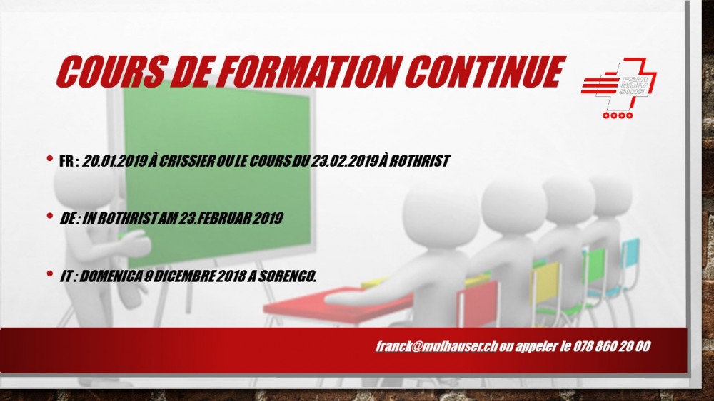 Cours formation continue 2019