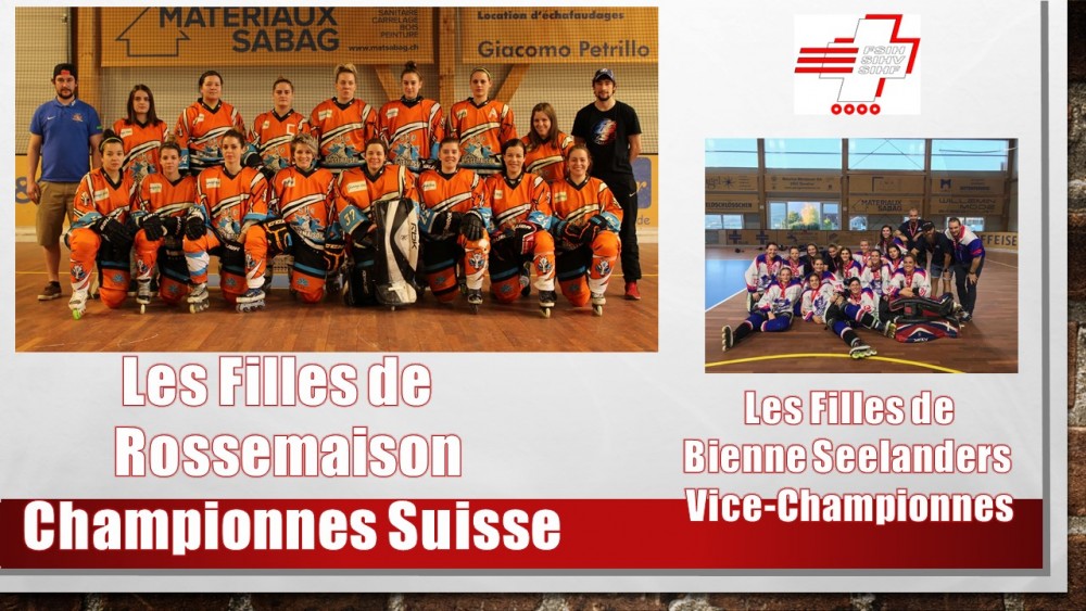 Les filles de Rossemaison Championnes Suisse et les filles de Bienne Seelanders Vice-Championnes