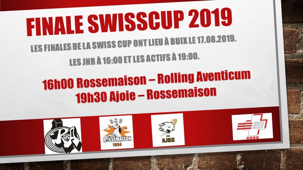 Les Finaliste de la SwissCup 2019 connus