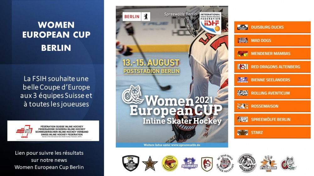 Women European Cup Berlin 13 -15 août 2021