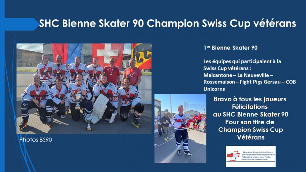 Swiss Cup vétérans vainqueur Bienne Skater 90