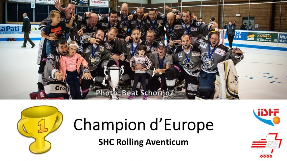 Complimenti al SHC Rolling Aventicum per il suo titolo di Campione d’Europa